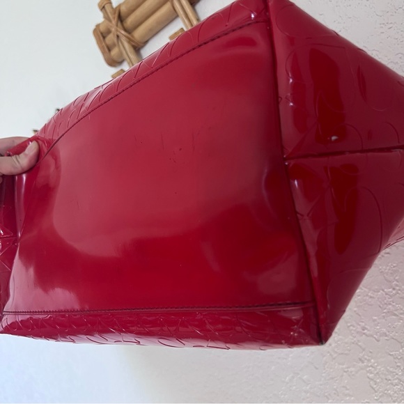 Kate Spade Large Chili Red Patent Sophie Tote Shoulder Bag - Picture 7 of 11
